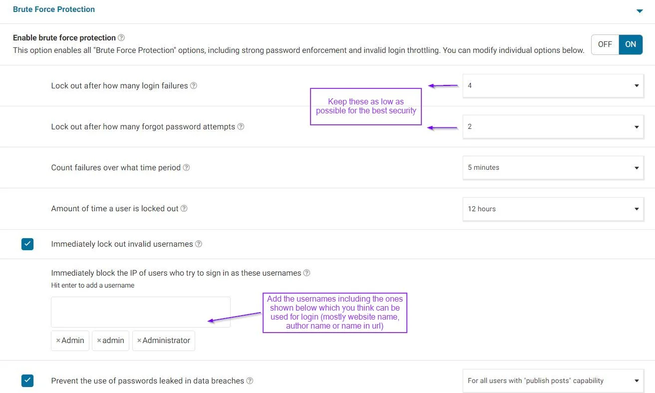Wordfence Guide - Brute Force Protection